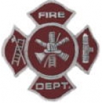 FIRE DEPARTMENT PIN MALTESE CROSS CAST PIN